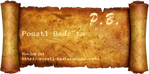Posztl Beáta névjegykártya